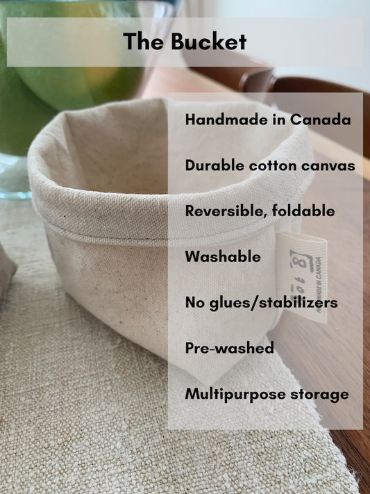 For the Type A | Set of 3 All-Purpose Canvas Organizers | Handmade in Stratford ON