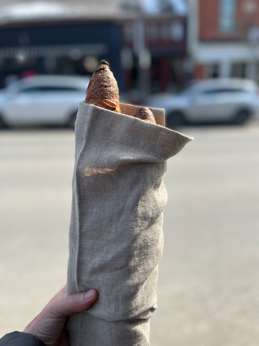 Baguette Bag | A Bread Bag for Bread Lovers | 100% Linen Bread Bag