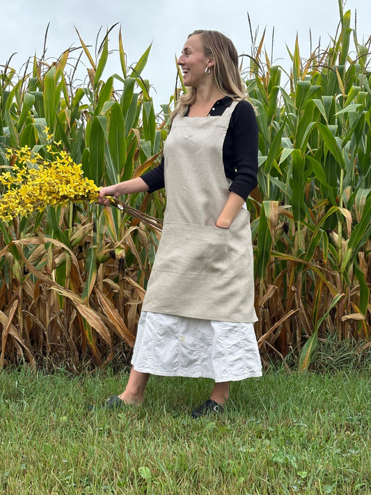 I've Got Your Back Apron | OEKO-Tex Linen Crossback Apron