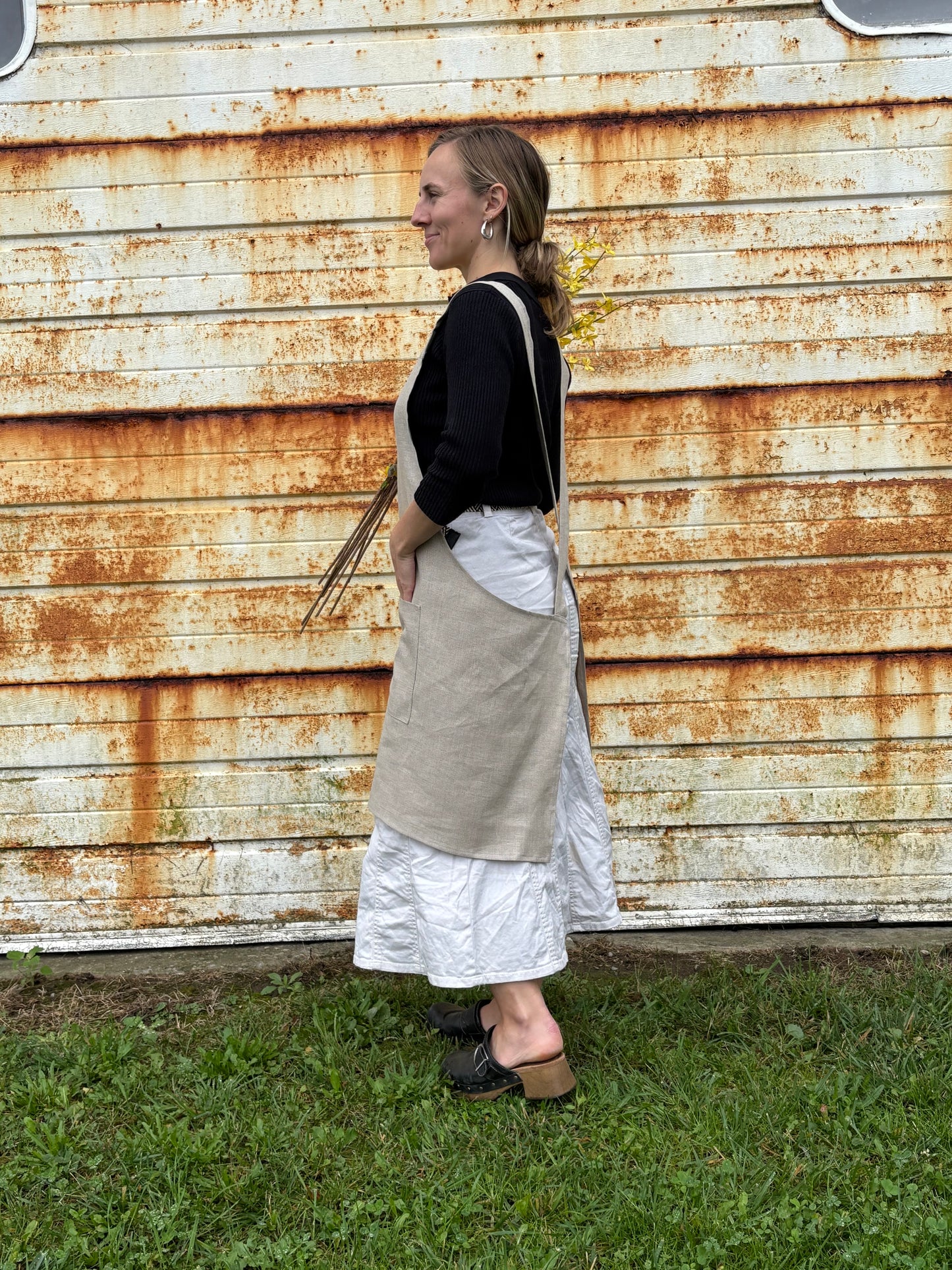 I've Got Your Back Apron | OEKO-Tex Linen Crossback Apron