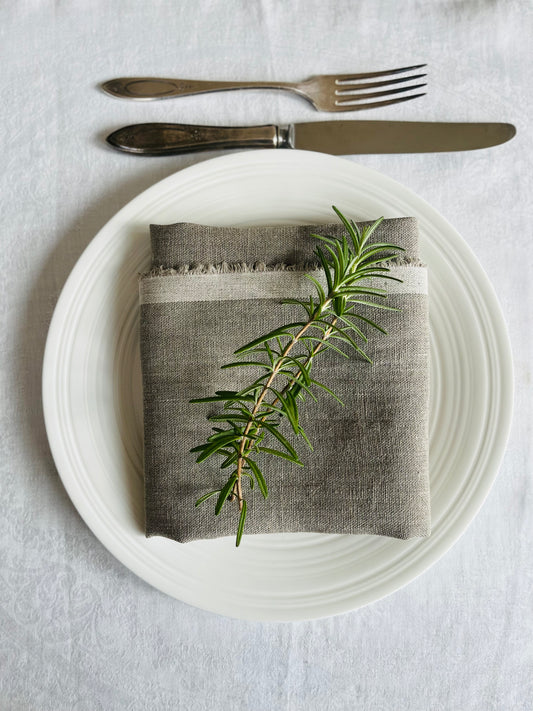 Linen Dinner Napkin Set | Set of 4 Linen Dinner Napkins