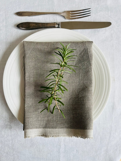 Linen Dinner Napkin Set | Set of 4 Linen Dinner Napkins